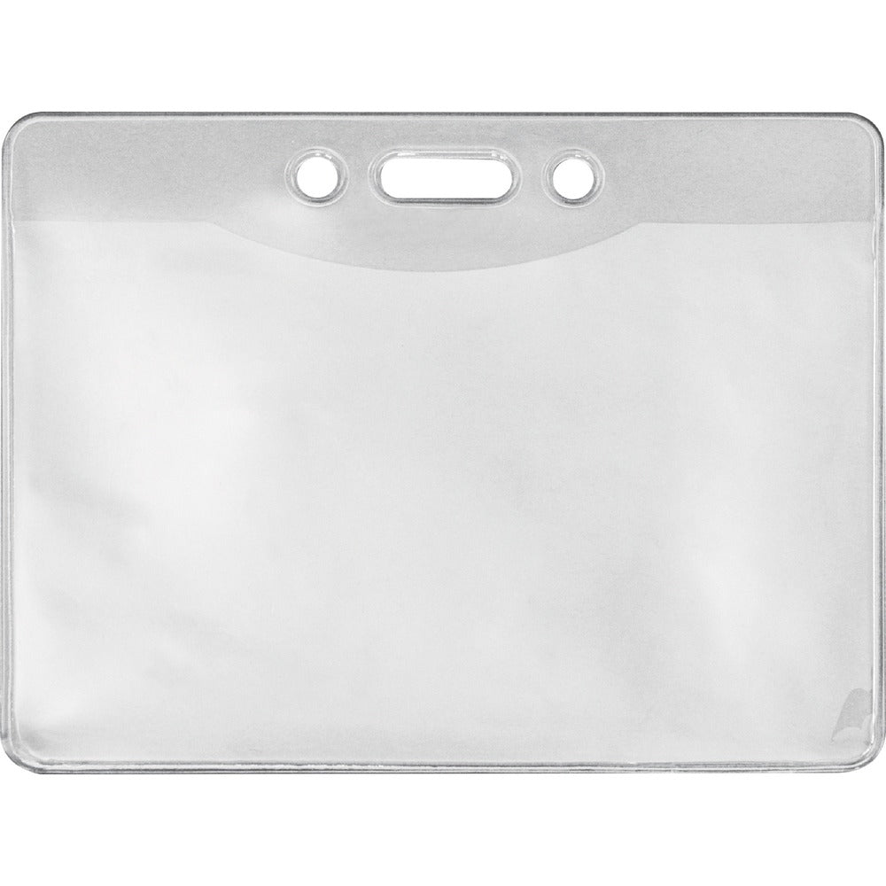 Image of Advantus Corp. Badge Holders, f/Govt, Horiz, 4"x2-3/4"Insert, 50/PK, Clear