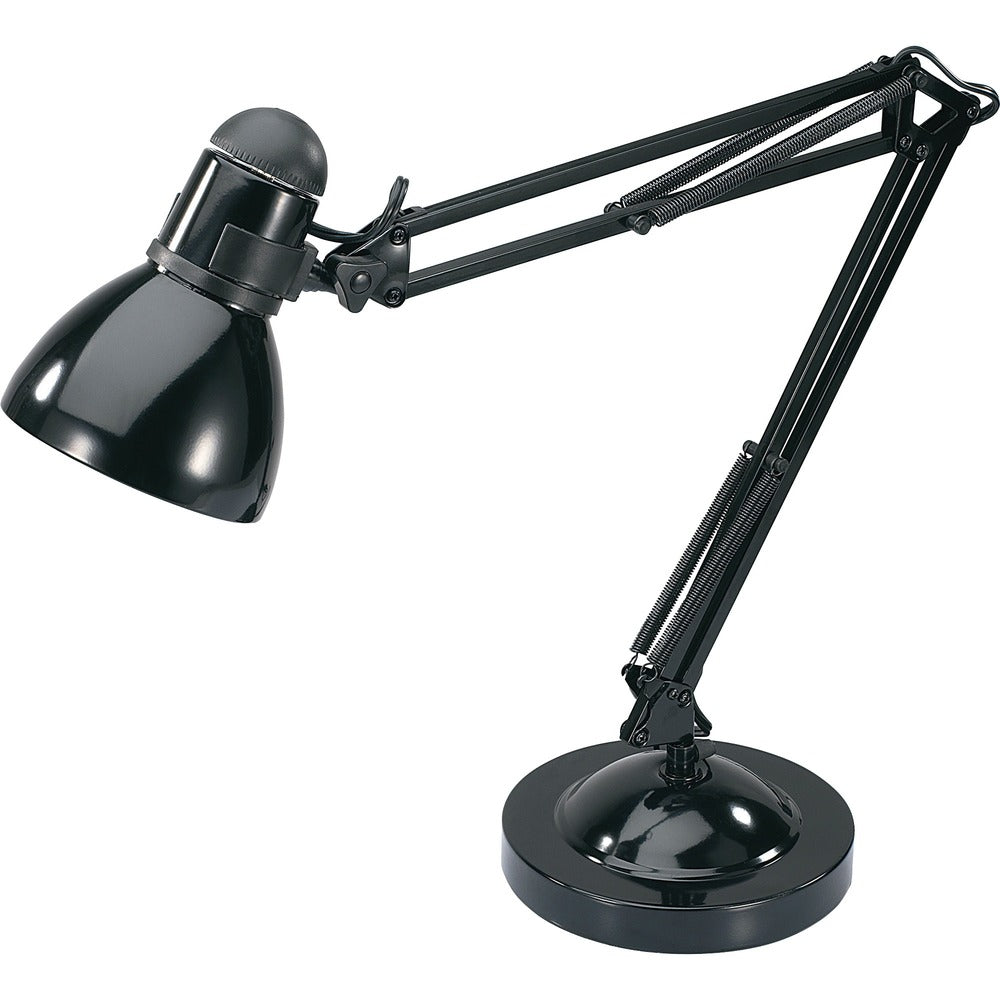 Image of Lorell Architect Desk Lamp, LED, 10-Watt, 7-3/4"x7-3/4"Lx32", Black