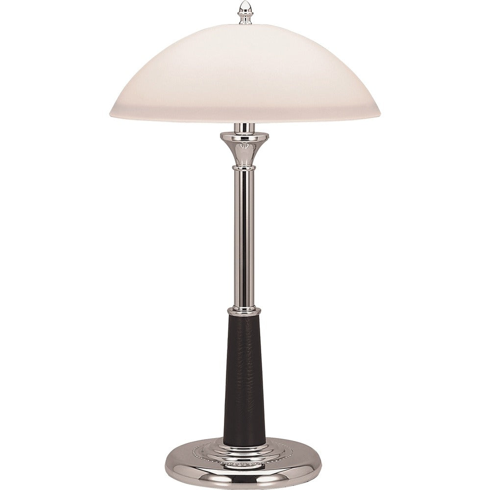 Image of Lorell Desk Lamp, Glass Shade, 10-Watt CFL, 7-3/4"Wx7-3/4"Lx24"H,CE