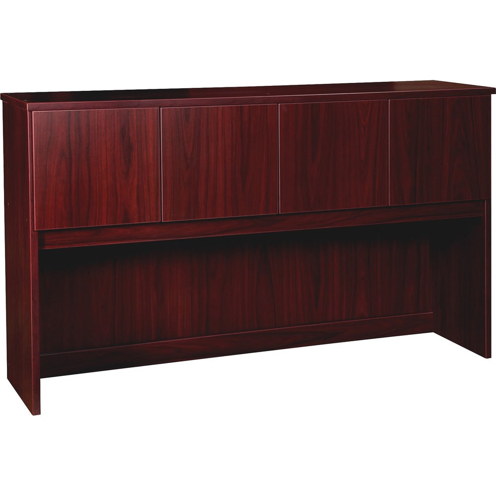 Image of Lorell Hutch, 66"Wx16"Dx39"H, Mahogany