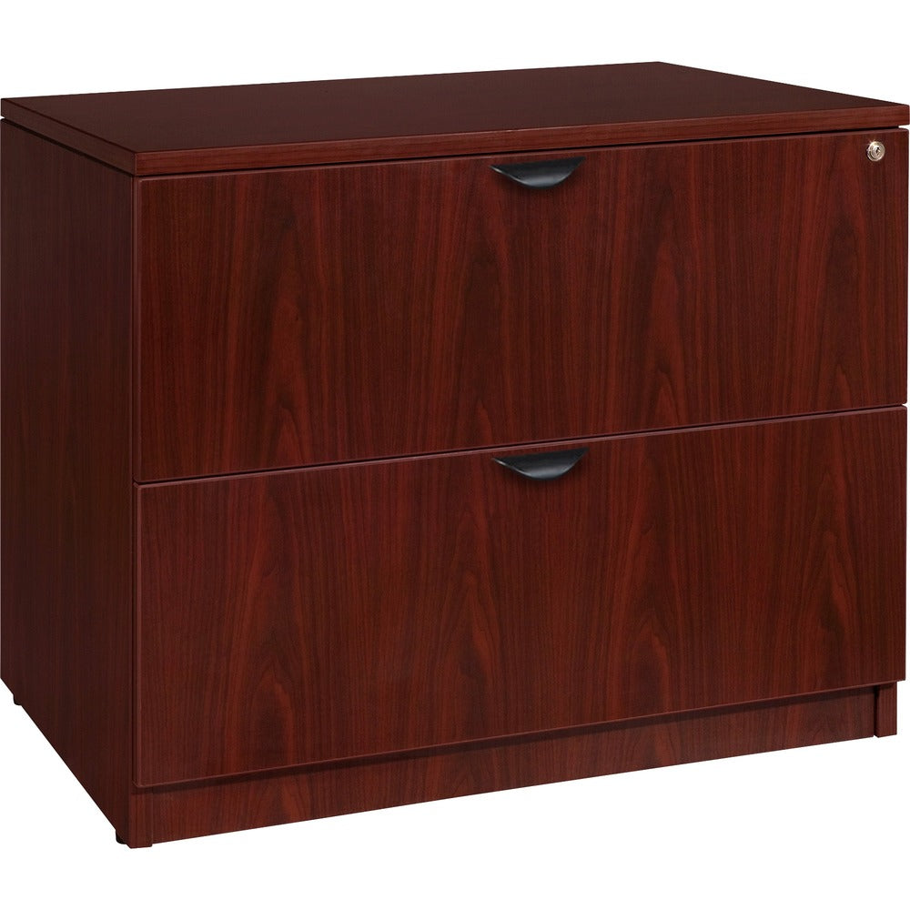 Image of Lorell Lateral File, 2 Drawers, 36"Wx22"Dx29"H, Mahogany