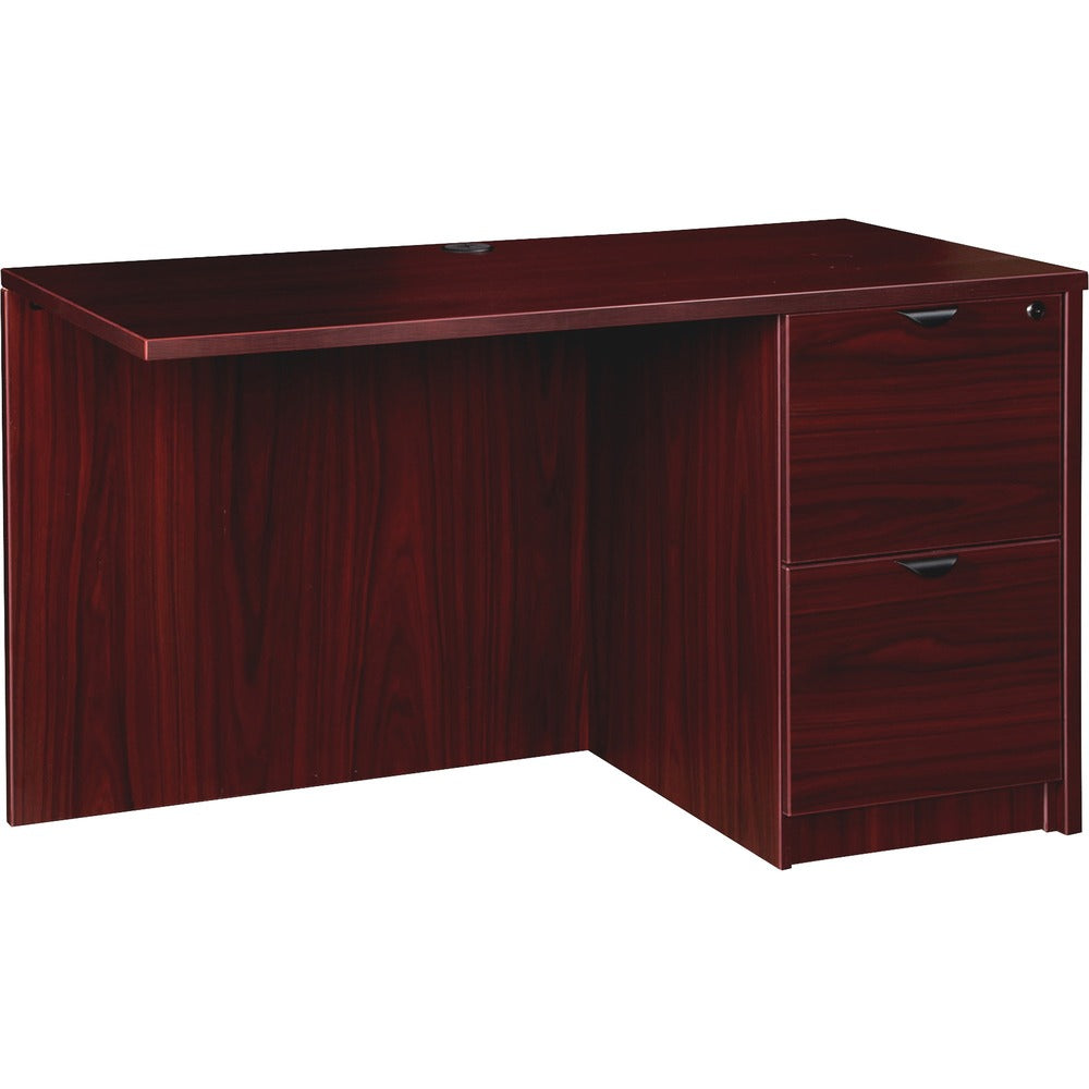 Image of Lorell Right Return, F/F, 48"Wx24"Dx29"H, Mahogany