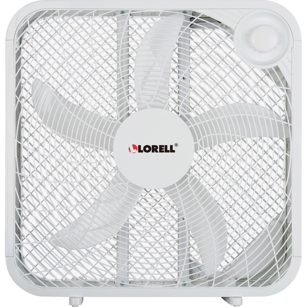 Image of Lorell Box Fan, 3 Speed, 4-13/100"Wx20-63/100"Lx21"H, White