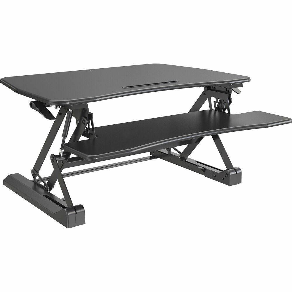 Image of Lorell Desk Riser,Adjustable,Gas Lift,35-1/2"Wx23-1/4"Dx19-1/2"H,BK