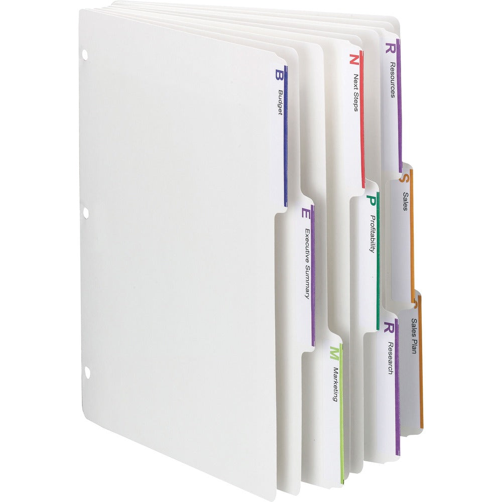 Image of Smead Index Dividers, 1/3-cut Tab, 8-1/2"x11", 25 Sets/BX, WE