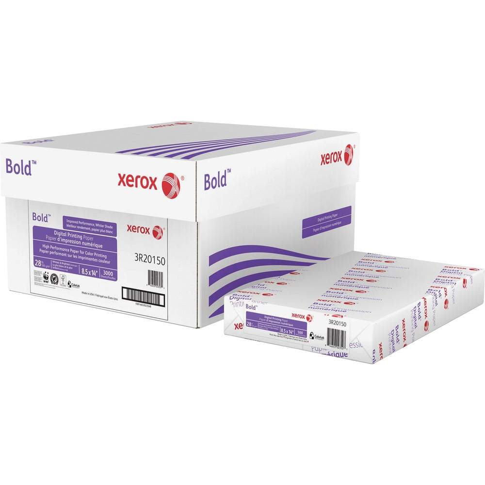Image of Xerox Copy/Printer Paper,100 GE/114 ISO,28Lb,8-1/2"x14",500/RM,WE