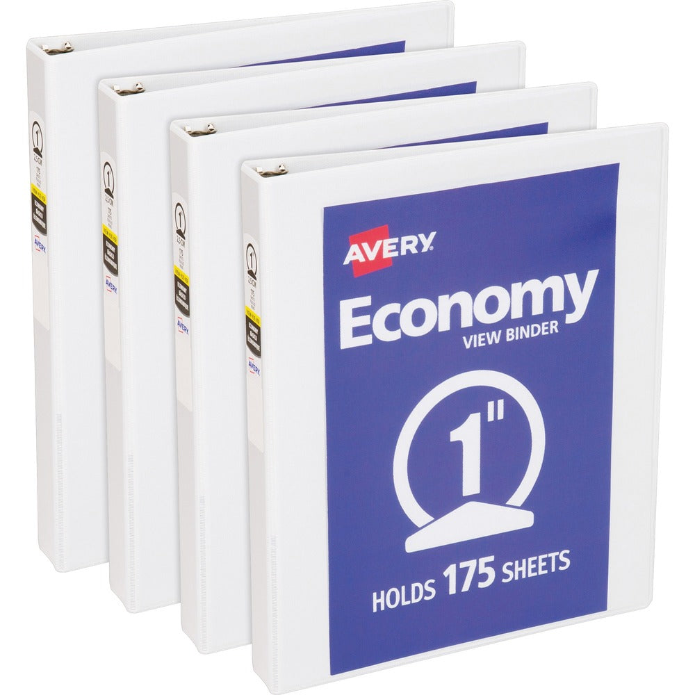 Image of Avery View Binder, 1" Round Rings, Economy, 11"x8-1/2", 4/BD, WE
