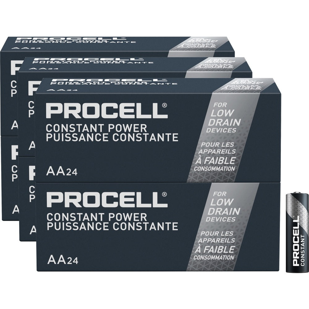 Image of Duracell U.S.A. Batteries, Alkaline, AA, 24/BX, 6BX/CT, BK