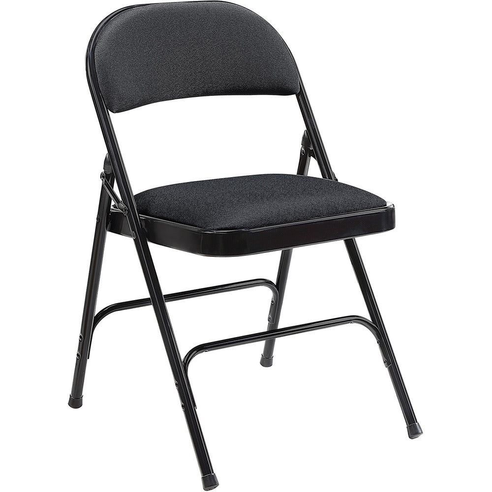 Image of Lorell Chairs,Folding,225 lb Cap,18-3/8"x19-1/4"x29-5/8",4/CT,Black