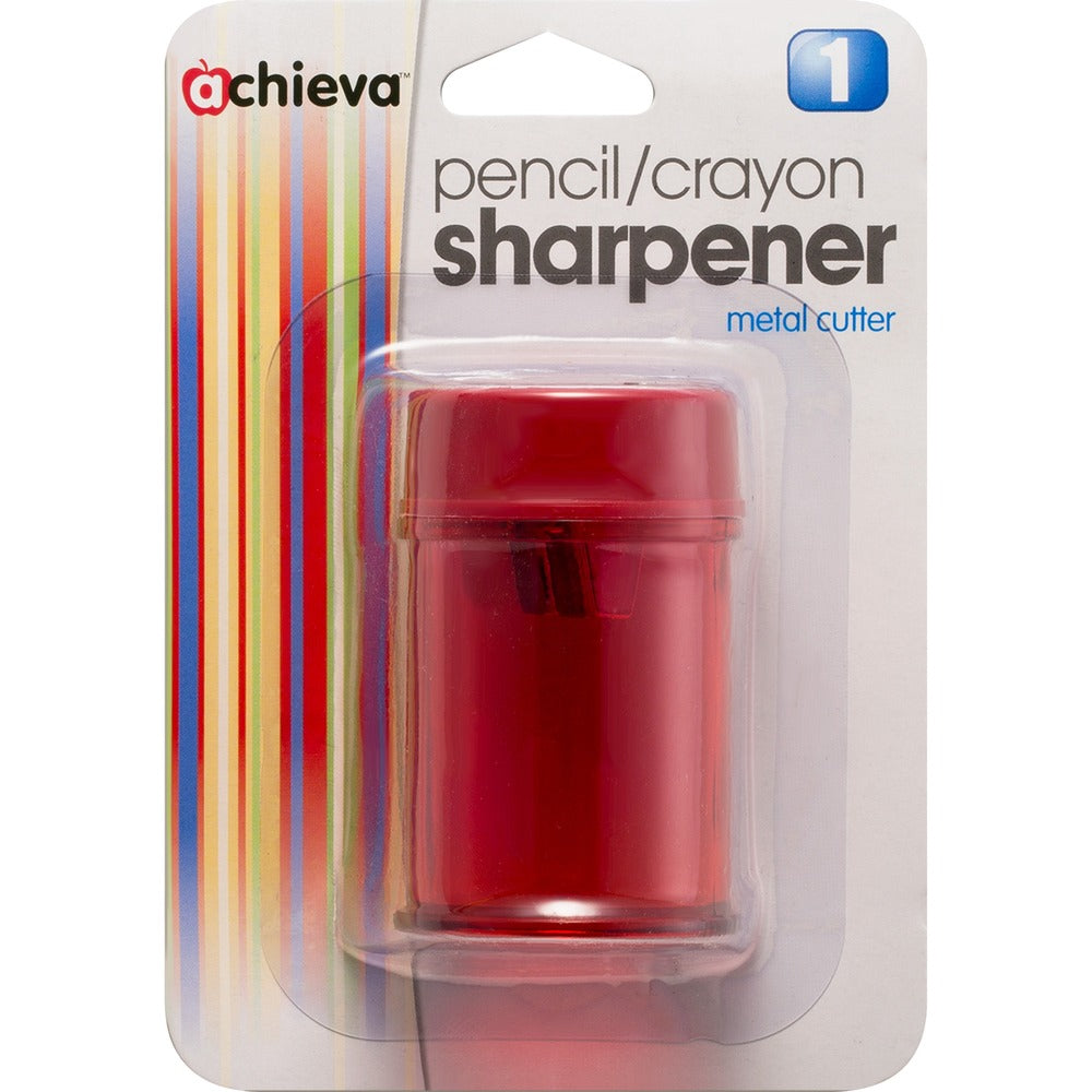 Image of Officemate Pencil/Crayon Sharpeners, 2 Hole, Oval, 8/BX, Red