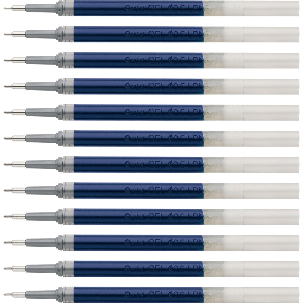 Image of Pentel Gel Pen Refills, f/EnerGel, 0.5mm, Needle Tip, 12/BX, BE Ink
