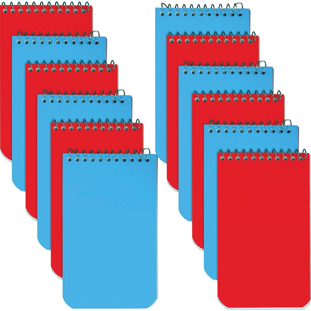 Image of Rediform Memo Notebooks, Narrow Ruled,60 Shts, 3"x5", 12/BX, AST