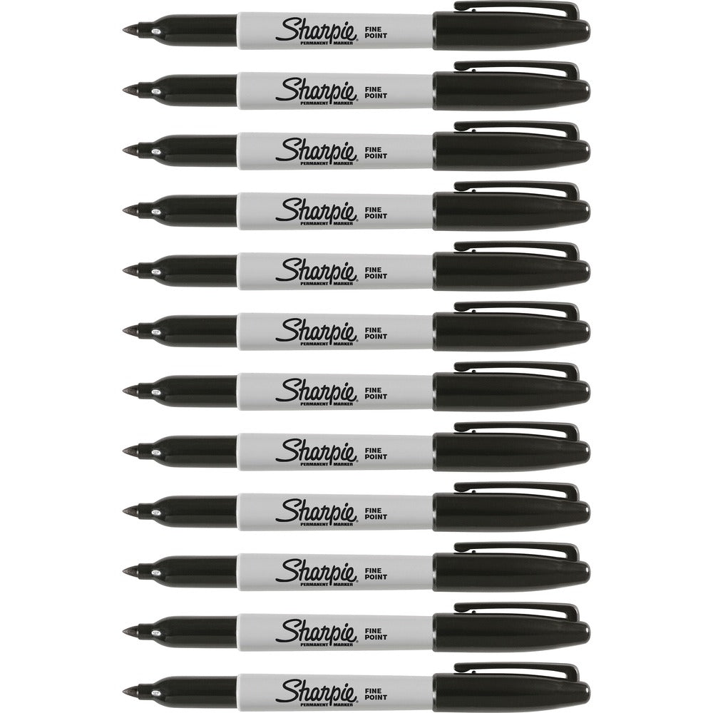 Image of Newell Brands Permanent Marker, Sharpie, Fine Point, 1 DZ, Black