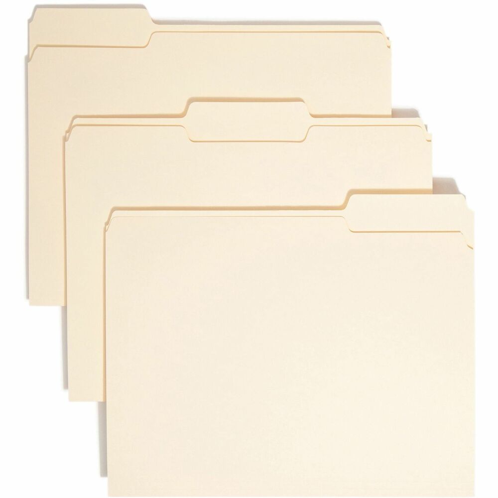 Image of Smead File Folders,1/3 Ast Tab Cut,1 Ply,Letter,100/BX,5BX/CT,MLA