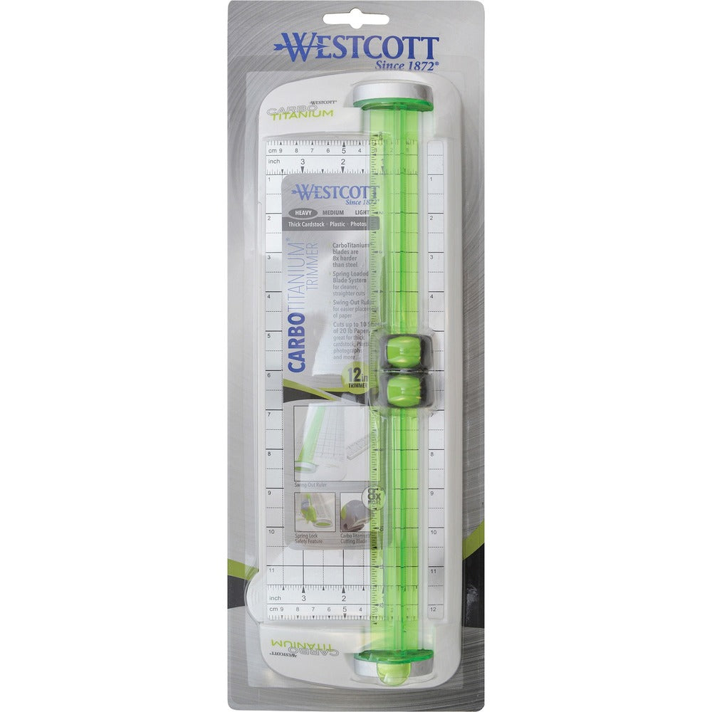 Image of Acme United Corporation Personal Trimmer, 6-9/10"Wx19-2/5"Lx1-3/5"H, White/Green