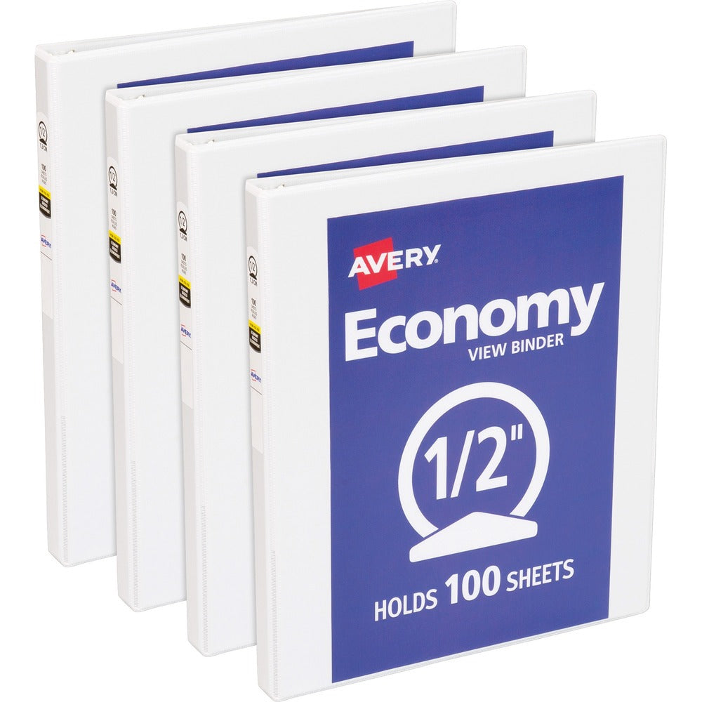 Image of Avery View Binder, 1/2" Round Rings, Economy, 11"x8-1/2", 4/BD, WE