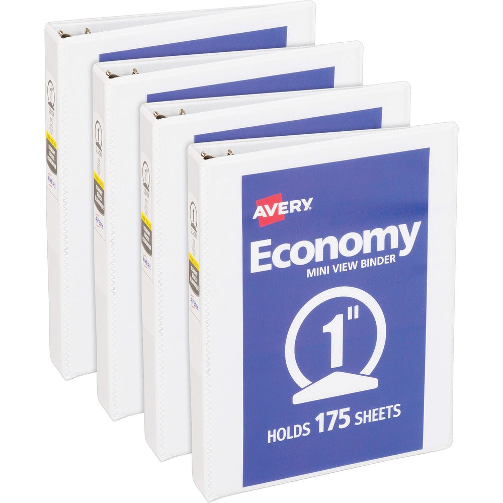 Image of Avery View Binder, 1" Round Rings, Economy, 5-1/2"x8-1/2", 4/BD,WE