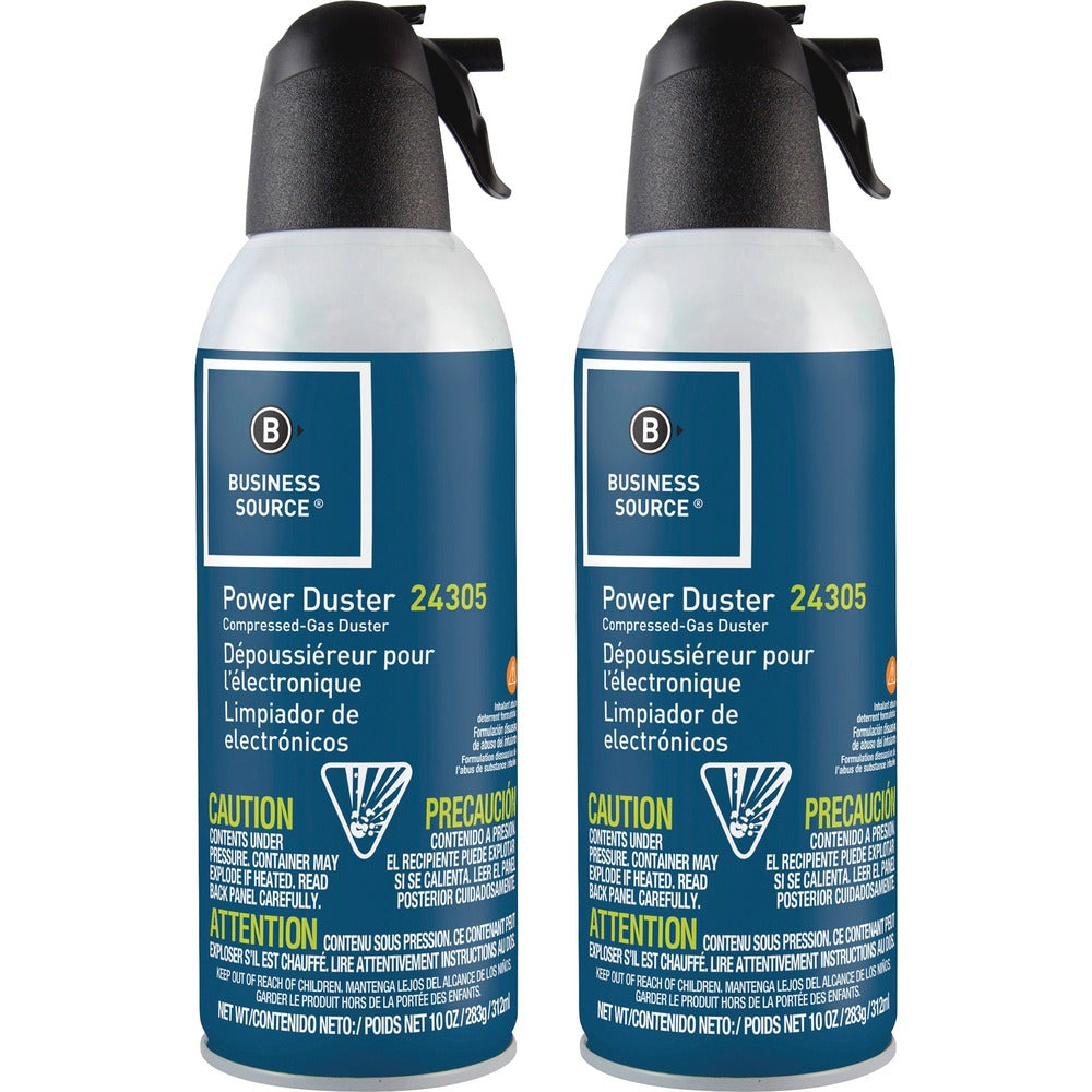 Image of Business Source Air Duster Cleaner, Moisture-free/Ozone Safe, 10 oz, 2/PK