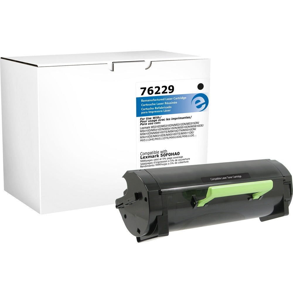Image of Elite Image Toner Cartridge, Remanuf LEX 501H, 5000 Pg Yield, BK