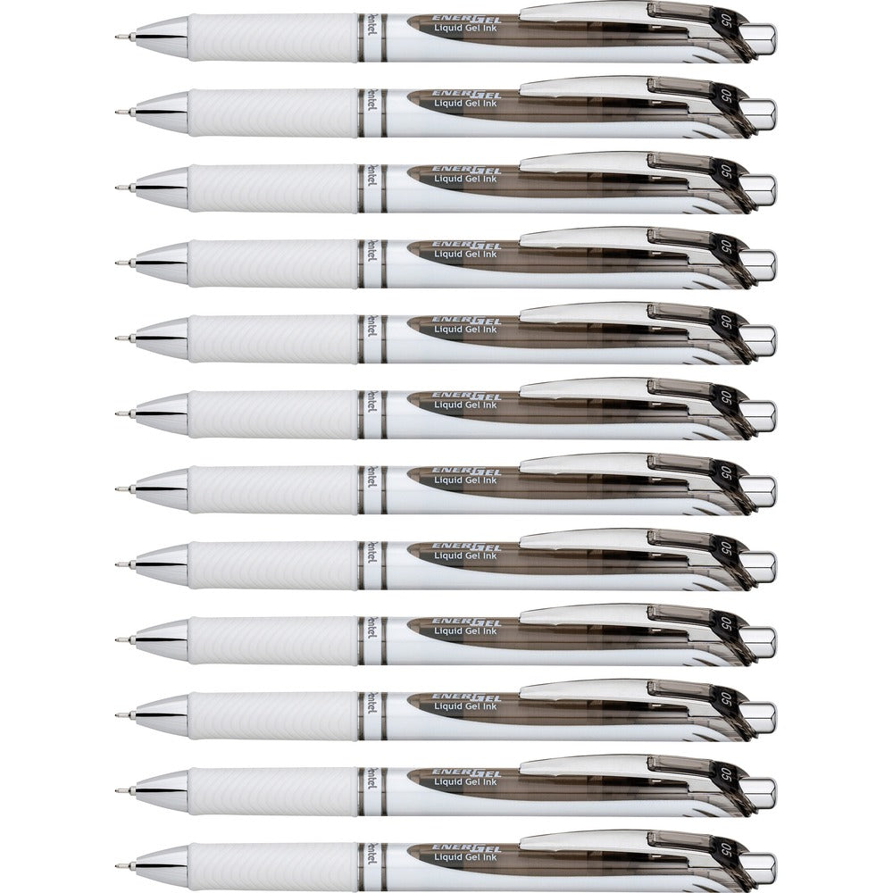 Image of Pentel Gel Pen,Retractable/Refillable,Needle Tip,0.5mm,1 DZ,BK Ink