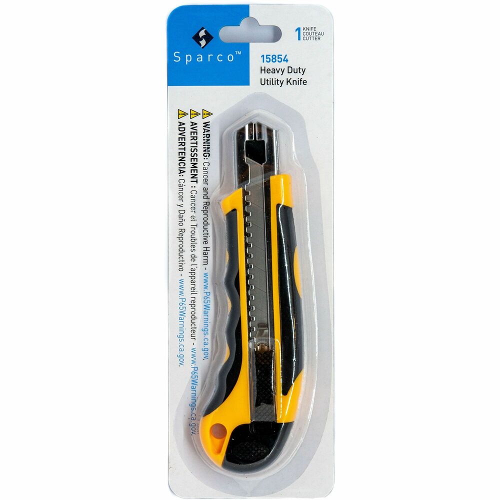 Image of Sparco Utility Knife, w/Cartridge Refill,1-3/4"x1/2"x 6-1/2", BK