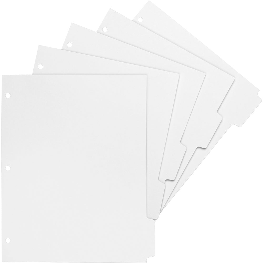 Image of Business Source Dividers w/Print-On Tabs,f/Xerox 5090,3HP,Ltr,50ST/BX,WE
