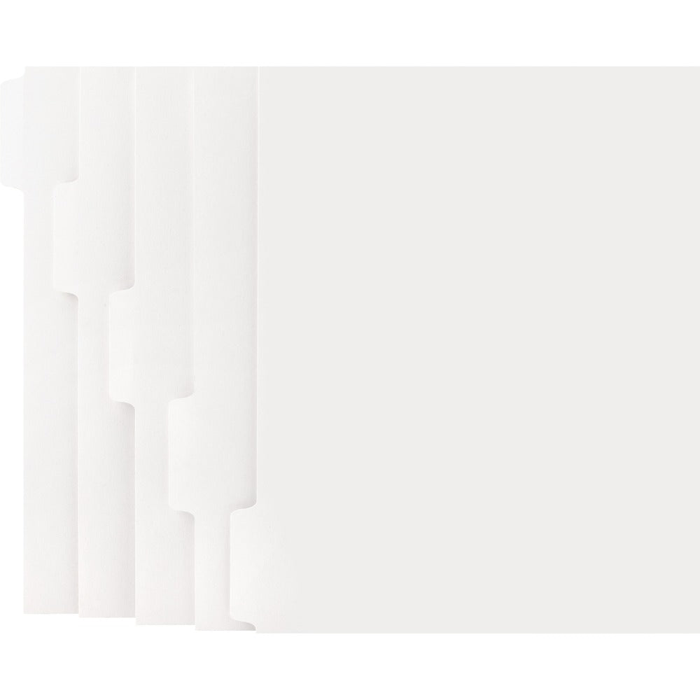 Image of Business Source Dividers w/Print-on Tabs, 90 Bright, 9"x11", 50ST/BX, WE