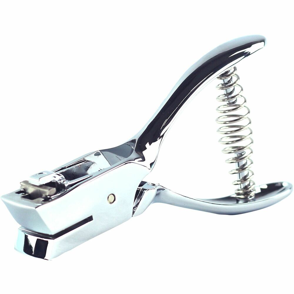 Image of Business Source Slot Punch, Handheld, Metal, f/15mmx4mm Holes, Silver