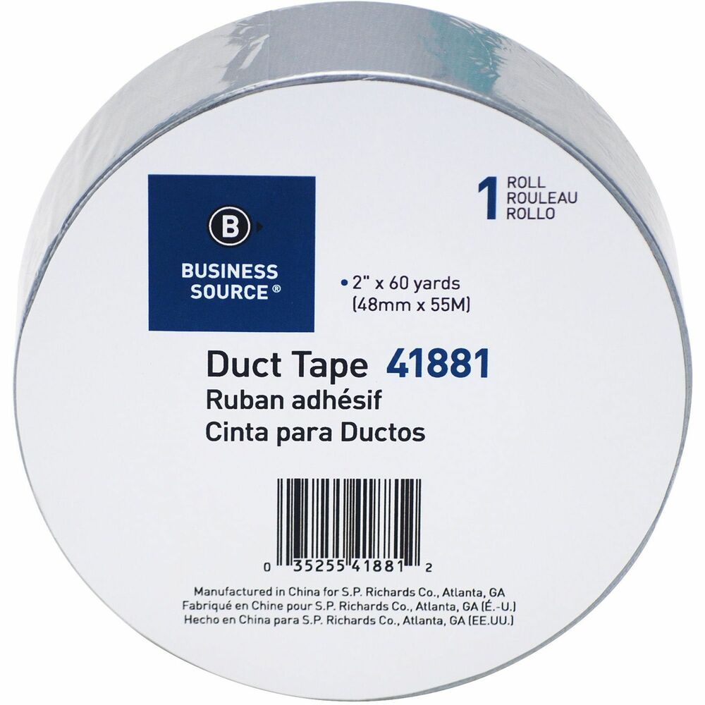 Image of Business Source Duct Tape Roll, 9mil, 2"x60 yards, Gray