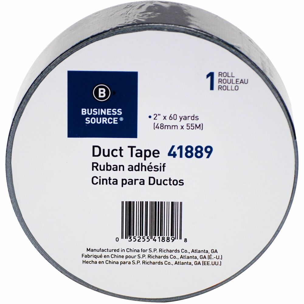 Image of Business Source Duct Tape Roll, 9mil, 2"x60 yards, Black
