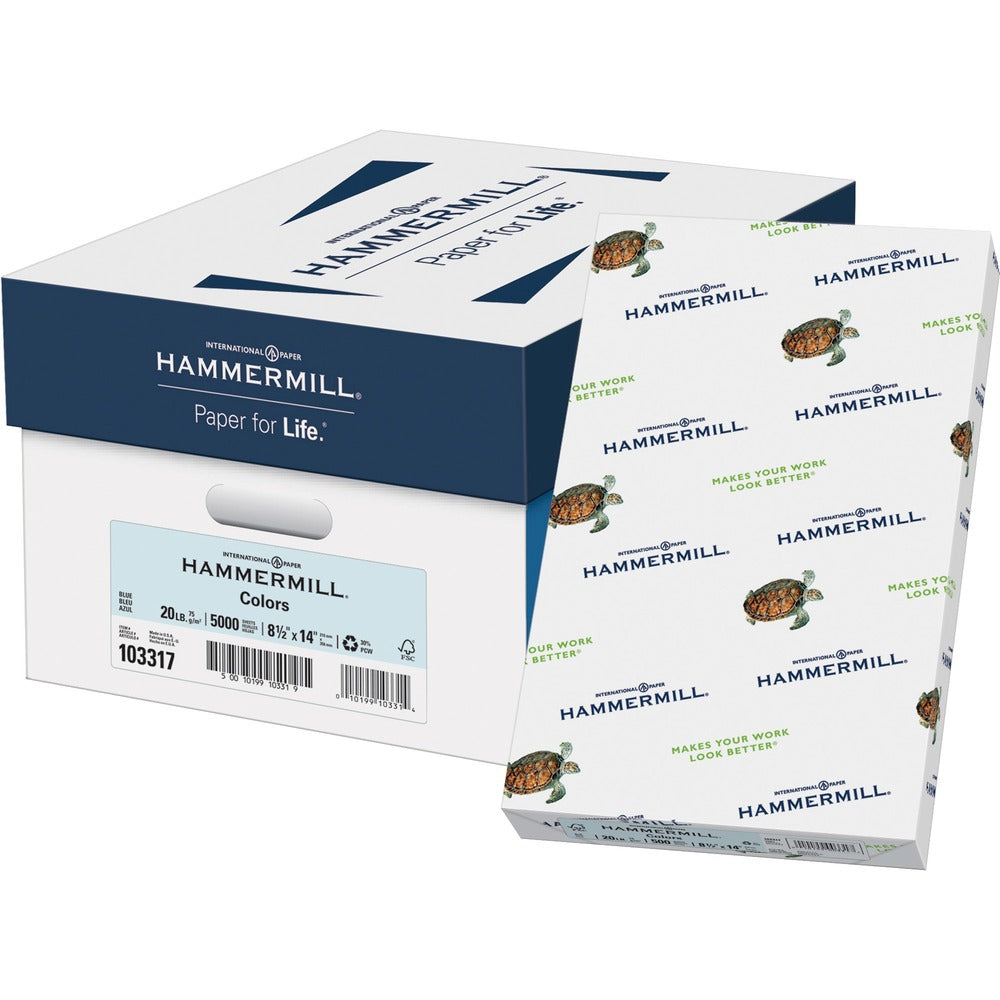 Image of Hammermill Copy Paper,Multipurpose,20 lb, 8-1/2"x14",500/RM,10RM/CT,BE