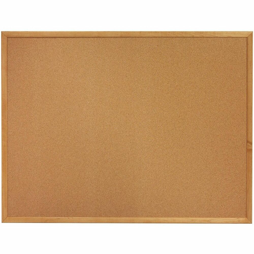 Image of Lorell Cork Board, 2'x1-1/2', Oak Frame