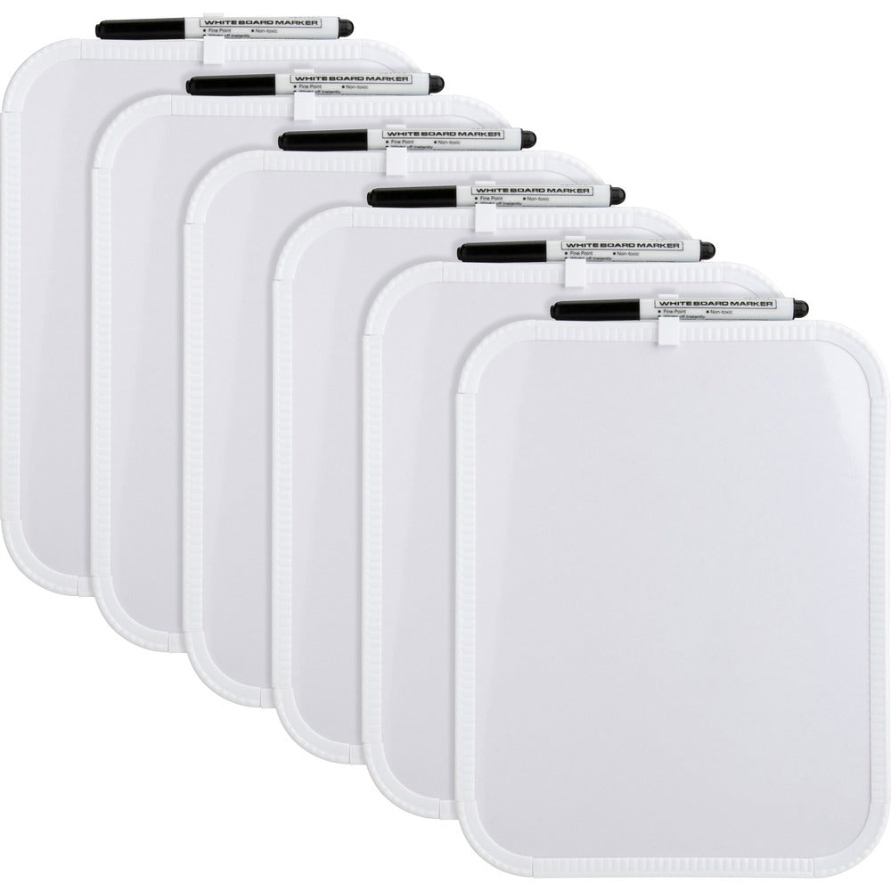 Image of Lorell Markerboards, Melamine Surface, 8-1/2"x11", 6/BD, White