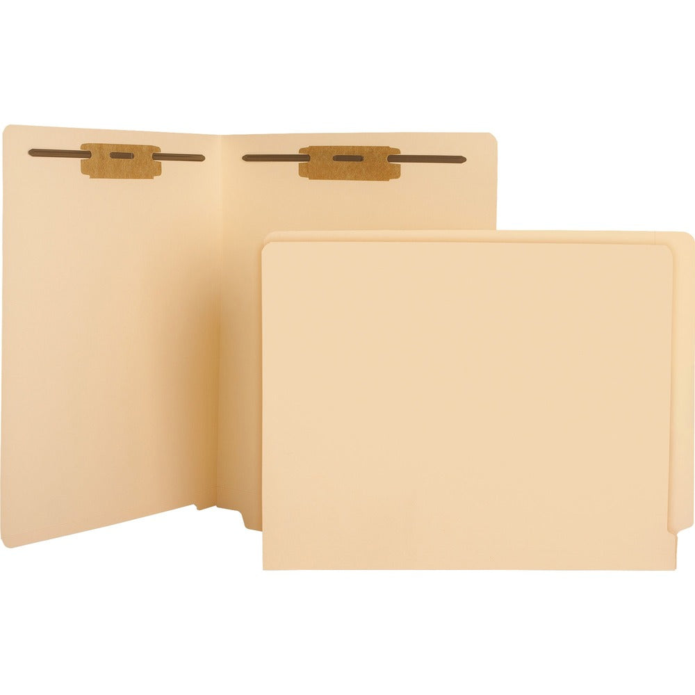 Image of Business Source Fastener Folders,w/2-Ply Tab,Pos 1 and 3,Letter,50/BX,MA