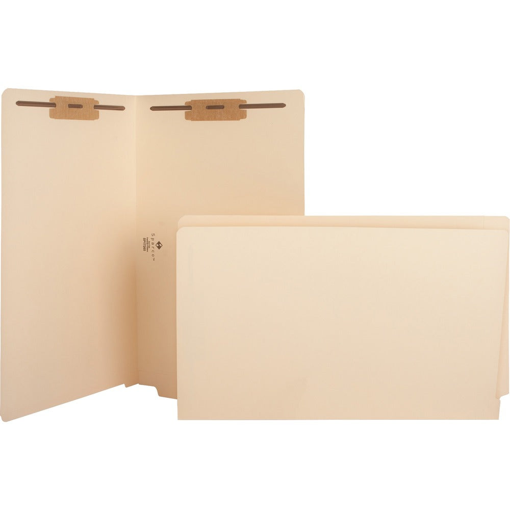 Image of Business Source Fastener Folders,w/2-Ply Tab,Pos 1 and 3,Legal,50/BX,MA