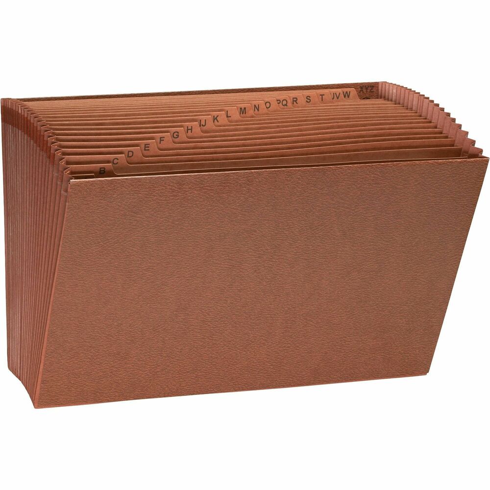 Image of Business Source Accordion File,No Flap,21 Pockets,A-Z,Legal,15"x10",Brown