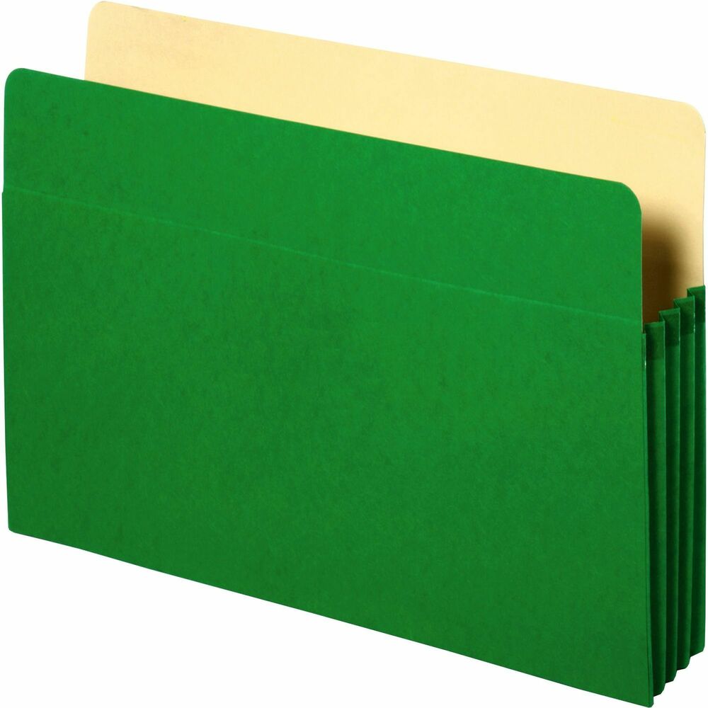 Image of Business Source Accordion Pocket,3-1/2" Exp,11-3/4"x9-1/2",Green