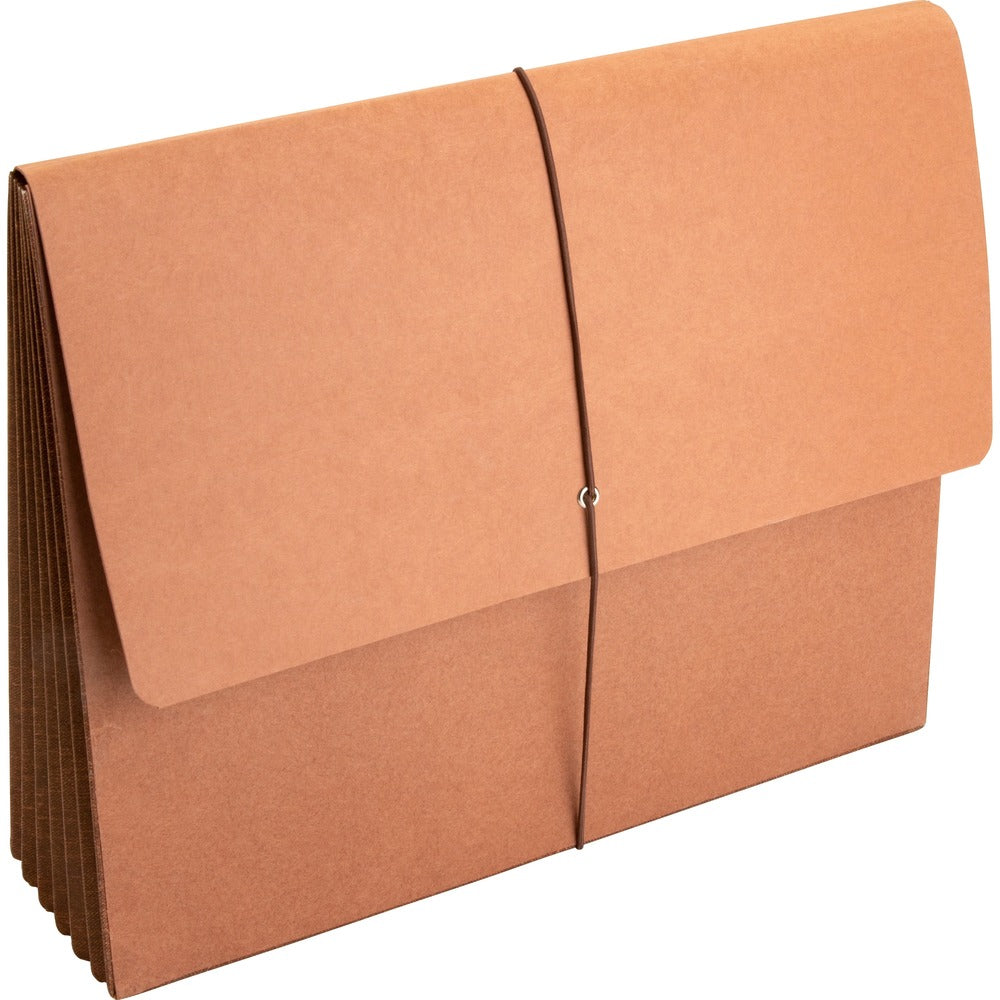 Image of Business Source Accordion Wallet, Letter, 5-1/4" Exp, 12-3/8"x10", Brown