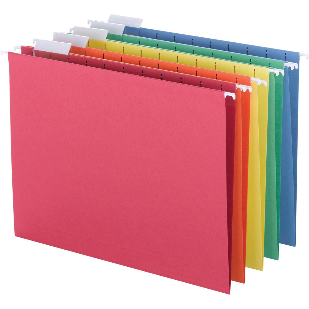 Image of Business Source Hanging Folders, 1/5 Tab Cut, Letter, 25/BX, Assorted