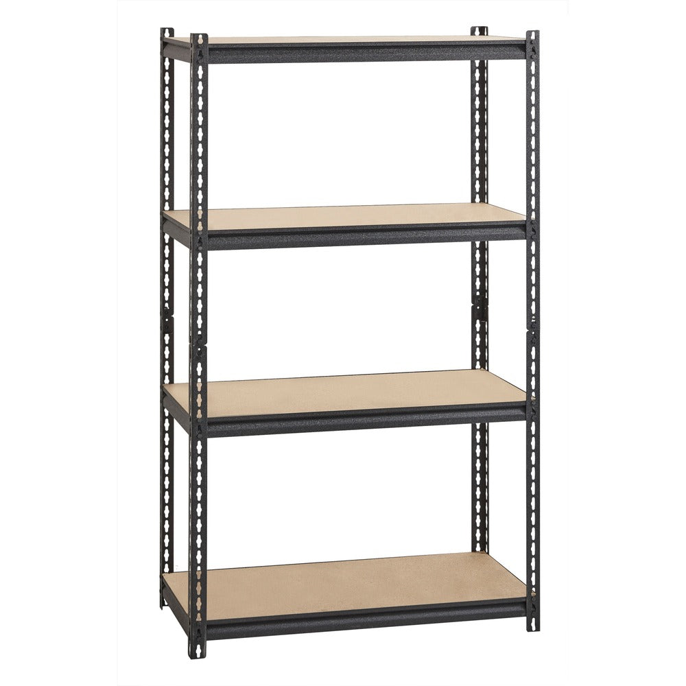 Image of Lorell Shelving, 4-Shelf, Steel, 2300 lb Cap, 36"x18"x60", Black