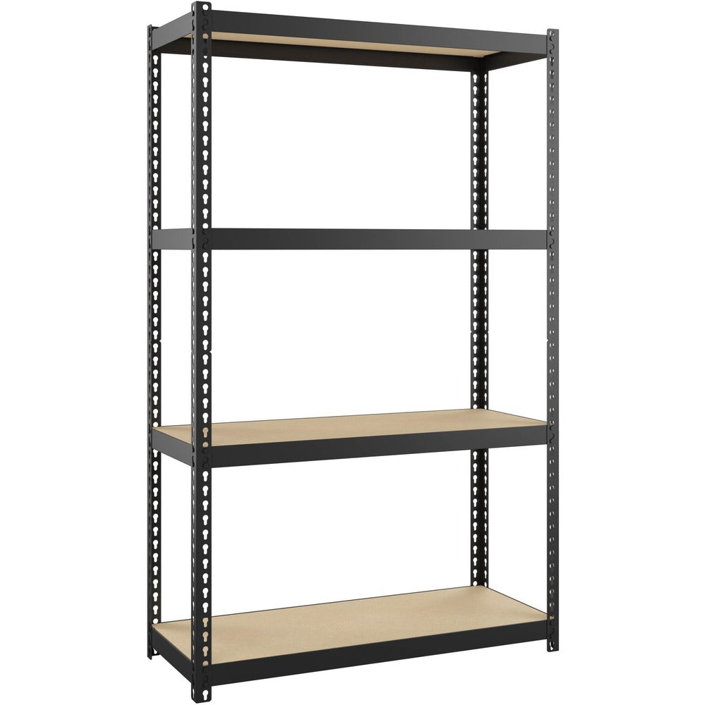 Image of Lorell Shelving, Riveted, Steel, 30"x12"x48", Black