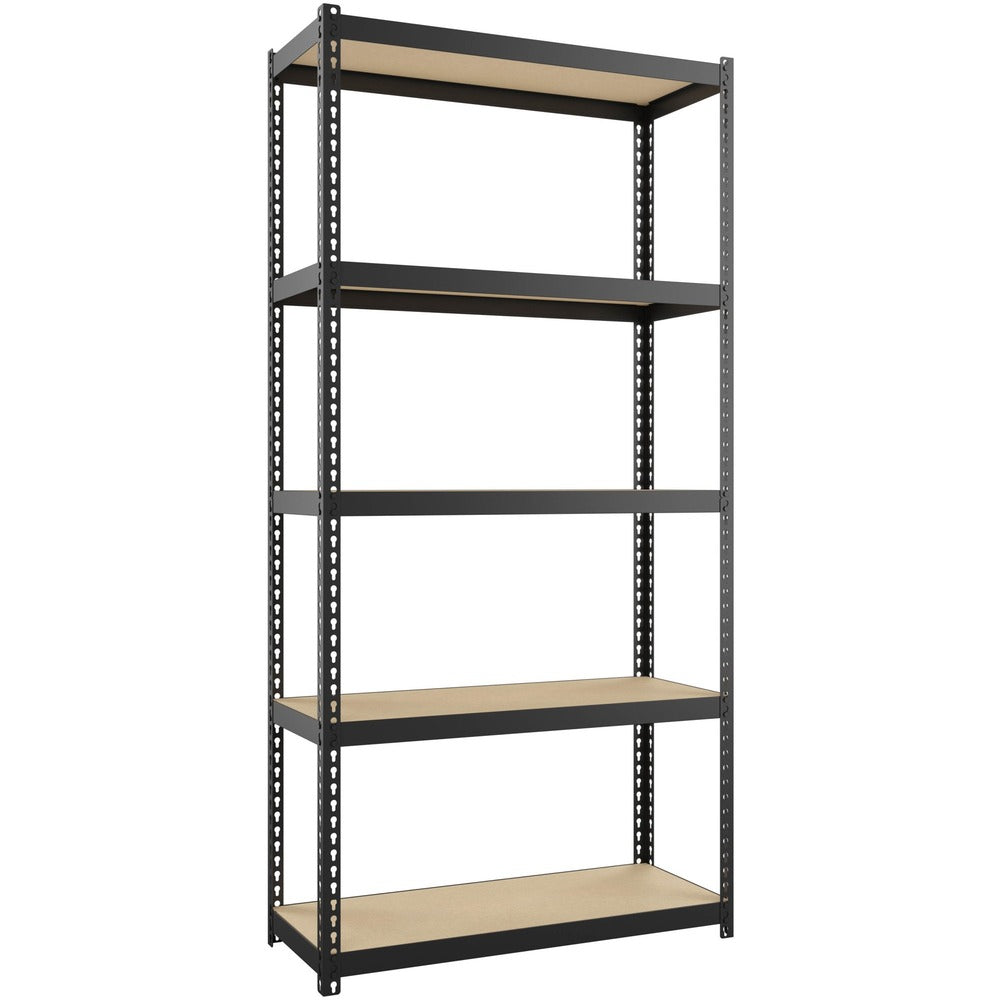 Image of Lorell Shelving, Riveted, Steel, 30"x12"x60", Black