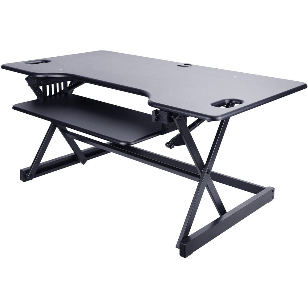 Image of Lorell Desk Riser, Adjustable, 45 lb Cap, 46"x24"x20", Black
