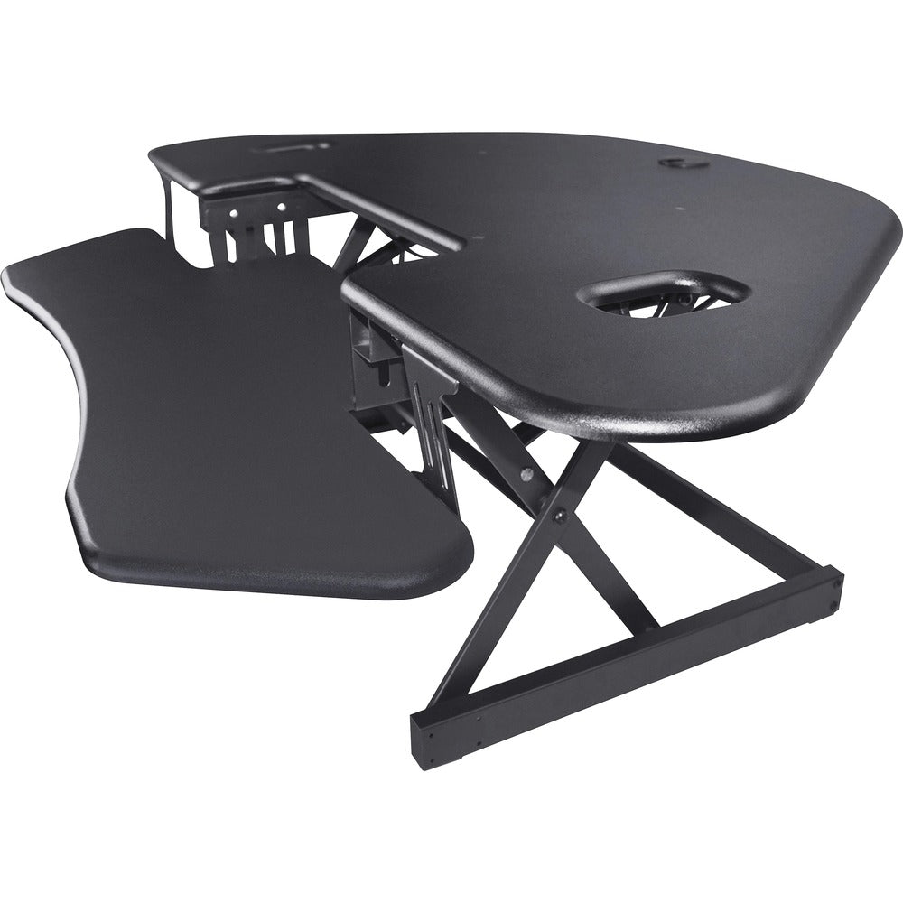 Image of Lorell Corner Desk Riser, Adjustable, 45-3/5"Wx31"Lx18-1/10"H, BK