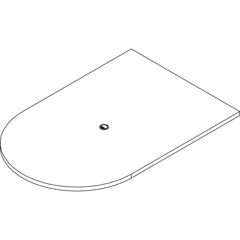 Image of Lorell Tabletop, Half-racetrack, Modular, 72"x48"x1-1/2", Mahogany