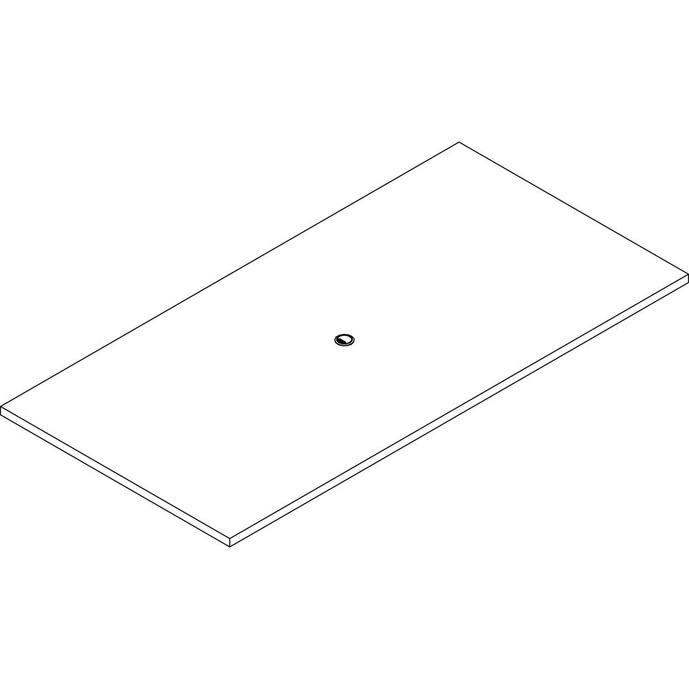 Image of Lorell Tabletop, Rectangular, Modular, 96"x48"x1-1/2", Mahogany