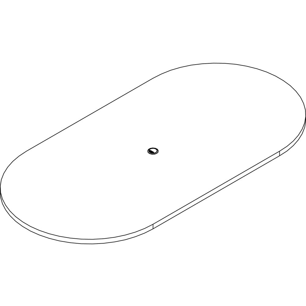 Image of Lorell Tabletop, Racetrack, Standalone, 96"x48"x1-1/2", Mahogany