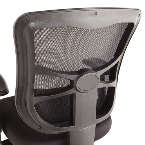 Image of Alera® Alera Elusion Series Mesh Mid-Back Multifunction Chair, Prem Fabric, Supports Up to 275 lb, 17.7" to 21.4" Seat Height, Black