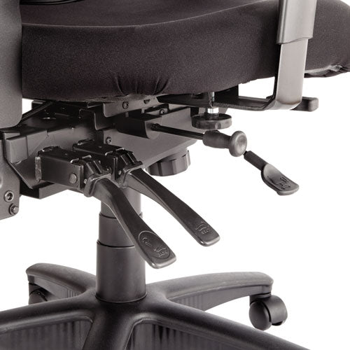 Image of Alera® Alera Elusion Series Mesh Mid-Back Multifunction Chair, Prem Fabric, Supports Up to 275 lb, 17.7" to 21.4" Seat Height, Black