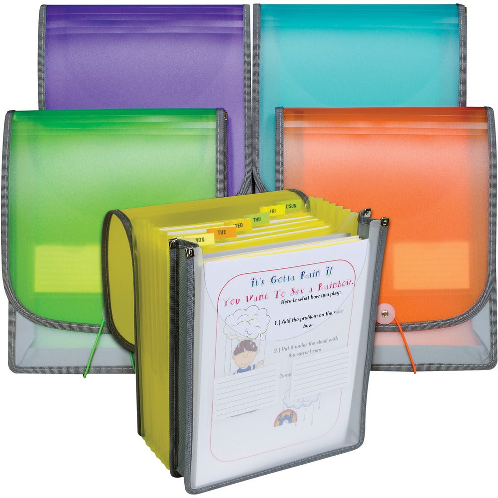 Image of C-Line Backpack File, Vertical, 7-Pkt, 10-1/4"Wx12-3/4"Lx1"H, AST